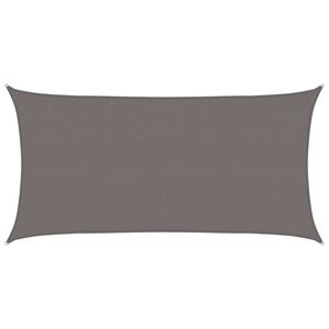 vidaXL Vela de Sombra 2 x 6 m HDPE Retangular Cinzento-claro