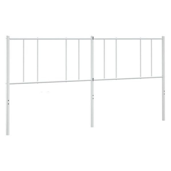 vidaXL Cabeceira de substitui&ccedil;&atilde;o 200 cm metal branco