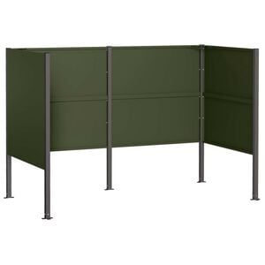 vidaXL Tela para Lixeira 167 x 85 x 113 cm A&ccedil;o Verde-Azeitona