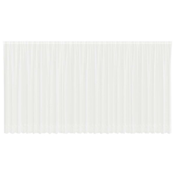 vidaXL Cortina de Renda com cortinas Branco 200 x 750 cm Poli&eacute;ster