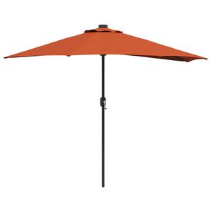 vidaXL Guarda-sol de Jardim 294 x 150 x 224 cm Poli&eacute;ster e A&ccedil;o