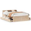 vidaXL Cama sem colch&atilde;o com cabeceira 140x190 cm pinho maci&ccedil;o