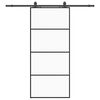 vidaXL Porta deslizante c/ conj. ferragens 90x205cm vidro ESG preto