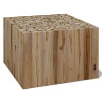 vidaXL Mesa de centro em madeira de teca genuína 50x50x35 cm