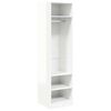 vidaXL Roupeiro 50x50x200 cm derivados de madeira branco brilhante