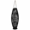 vidaXL Suporte para vela suspenso em bambu preto 95 cm