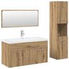 vidaXL 4 pcs m&oacute;veis de casa de banho deriv. madeira carvalho artisiano