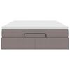 vidaXL Estrutura de cama otomana com colchão tecido cinzento 140x200cm