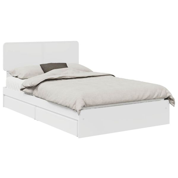 vidaXL Cama com Armazenamento Branco 120 x 190 cm Madeira processada
