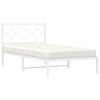 vidaXL Estrutura de cama com cabeceira 100x190 cm metal branco