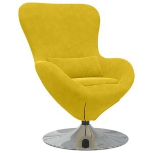 vidaXL Cadeira ovo Amarelo Veludo