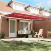 vidaXL Toldo Manual Vermelho 4,5 &times; 3 m Poli&eacute;ster e metal