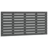 vidaXL Cabeceira de parede 141x3x63 cm madeira de pinho maci&ccedil;a cinza