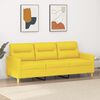 vidaXL Sof&aacute; de 3 lugares 180 cm tecido amarelo-claro