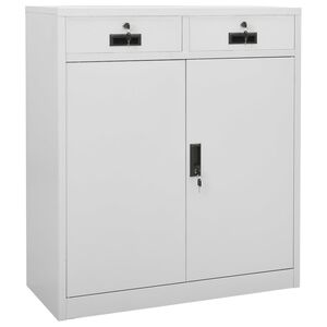 vidaXL Arm&aacute;rio de escrit&oacute;rio 90x40x102 cm a&ccedil;o cinzento-claro