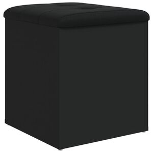 vidaXL Banco de arruma&ccedil;&atilde;o 42x42x45 cm derivados de madeira preto