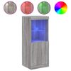 vidaXL Aparador com luzes LED 41x37x100 cm cinzento sonoma