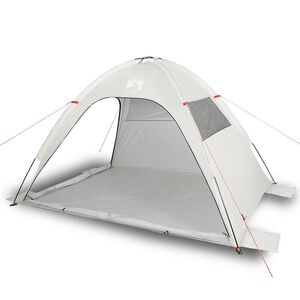 vidaXL Tenda de praia imperme&aacute;vel cinzento