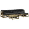 vidaXL 6 pcs conjunto sof&aacute;s de jardim c/ almofad&otilde;es pinho impregnado