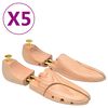 vidaXL &Aacute;rvores para Sapatos 5 pcs Castanho 30,5 x 10 x 8 cm