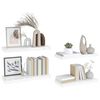 vidaXL Prateleiras de parede suspensas 4 pcs 60x23,5x3,8cm MDF branco