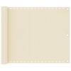 vidaXL Tela varanda PEAD 75x400 cm cor creme