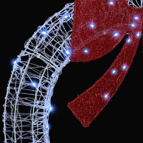 vidaXL Guirlanda com 60 LEDs Branco frio 76 x 8.5 x 76 cm Acr&iacute;lo