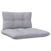 vidaXL 6 pcs conjunto lounge de jardim c/ almofadões cinzentos pinho