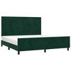 vidaXL Estrutura de cama sem colch&atilde;o 160x200 cm veludo verde-escuro