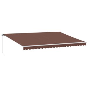 vidaXL Toldo retr&aacute;til manual 500x350 cm castanho