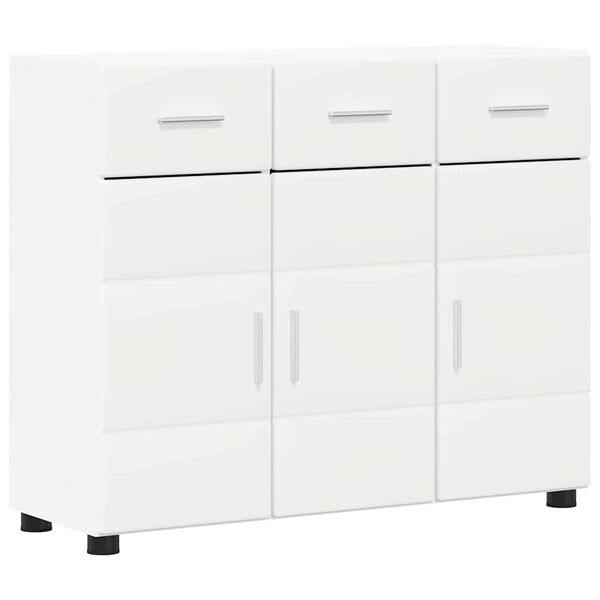 vidaXL Buffet com porta Branco 88,5 x 30,5 x 73 cm Madeira processada