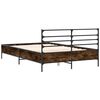 vidaXL Estrutura cama 140x190 cm derivados de madeira/metal
