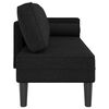 vidaXL Chaise lounge com almofadões tecido preto