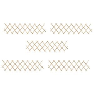 vidaXL Cercas em treli&ccedil;a 5 pcs 180x30 cm madeira de abeto