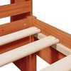 vidaXL Cama com estante sem colchão 75x190cm pinho maciço castanho-mel
