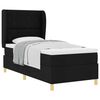 vidaXL Cama Box Springs com Colch&atilde;o Cinza Escuro 90x190 cm Preto