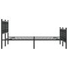 vidaXL Estrutura de cama com cabeceira e p&eacute;s 140x190 cm metal preto