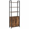 vidaXL Gabinete de Livros 6 n&iacute;veis 60 x 24 x 161 cm Carvalho Defumado