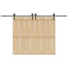 vidaXL Kit de ferragens para porta deslizante 366 cm aço preto