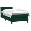 vidaXL Cama com molas/colch&atilde;o verde-escuro 90x210 cm veludo