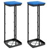 vidaXL Suportes para sacos de lixo 2 pcs 120 L PP preto e azul