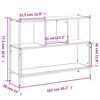 vidaXL Estante 102x28x77,5 cm derivados de madeira cinzento sonoma