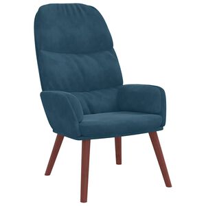 vidaXL Cadeira de descanso veludo azul