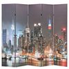 vidaXL Biombo dobr&aacute;vel Nova Iorque de noite 200x170 cm