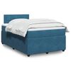 vidaXL Cama boxspring com colch&atilde;o 120x190 cm veludo azul