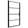 vidaXL Porta de chuveiro vidro fosco temperado 81x195 cm preto