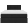vidaXL Cama com arruma&ccedil;&atilde;o e LED com colch&atilde;o Preto 120 x 190 cm tecido