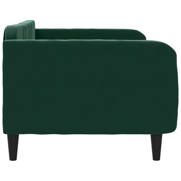 vidaXL Sof&aacute;-cama 100x200 cm veludo verde-escuro
