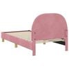 vidaXL Estrutura de Cama Infantil com Cabeceira Rosa 80 x 160 cm