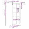 vidaXL Porta Deslizante Castanho 80 x 208 cm Madeira de pinho maciça